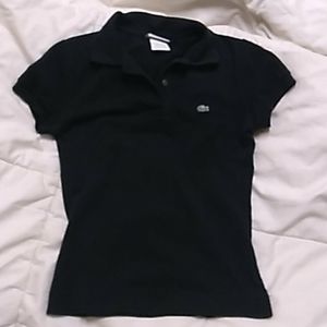 Black Lacoste ladies' polo shirt,  XS (36)